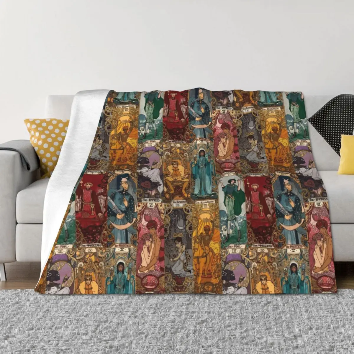 

Tarot card spread: 0-IX Throw Blanket Thins Flannel Warm Camping Blankets