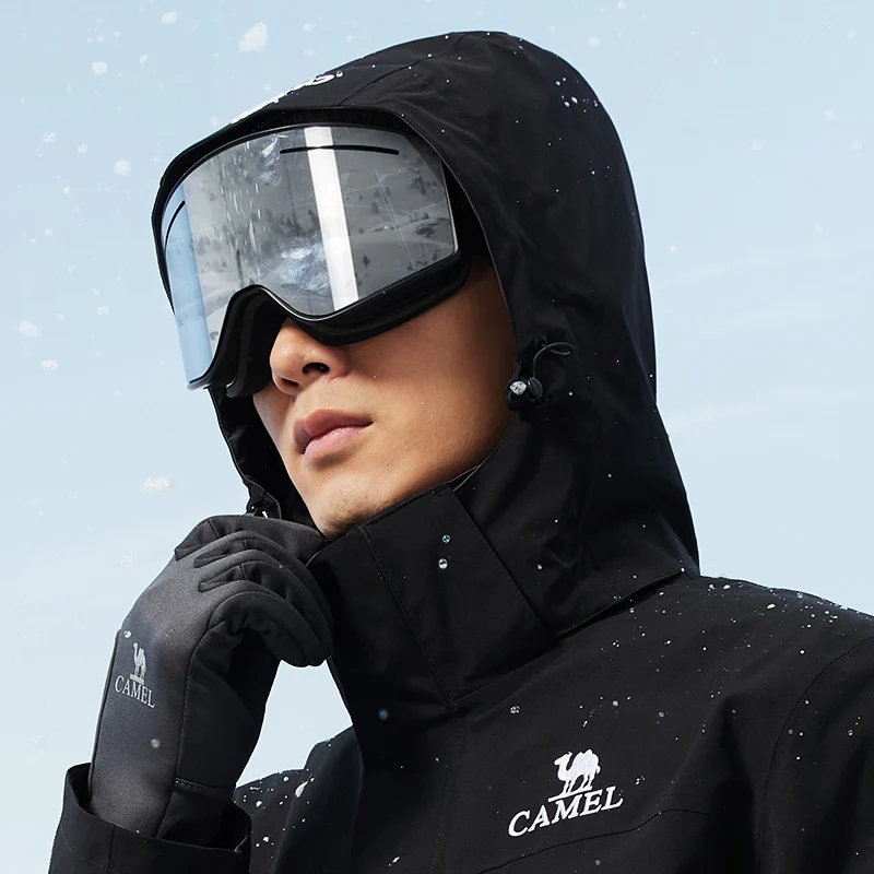 GOLDEN CAMEL-Lunettes de Ski Respirantes HD Anti-Buée pour Homme et Femme, Verre de dehors à Double Couche