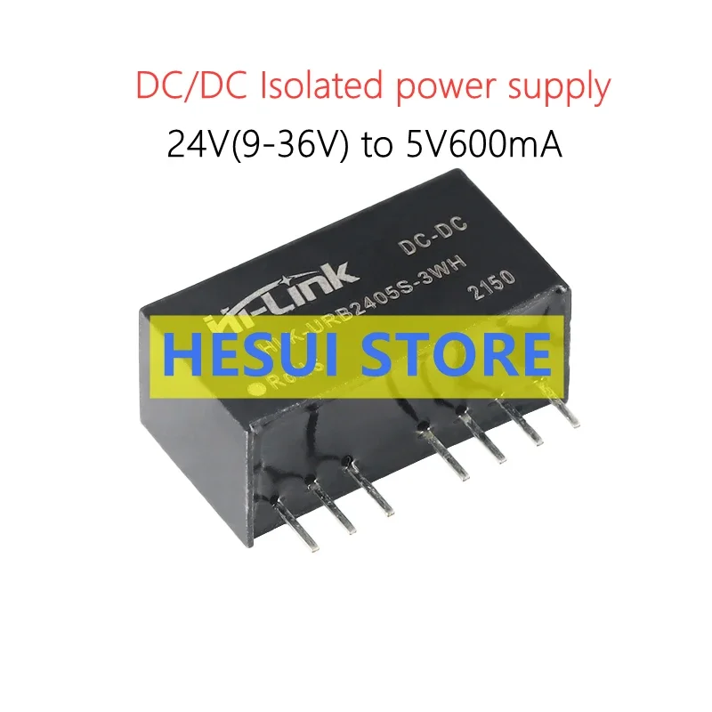 Original HLK-URB2405S-3WR3 DC-DC isolation power module 24V to 5V600mA short circuit protection DC-DC module