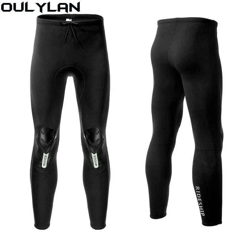 Oulylan Men Women Wetwuit Pants 3mm Neoprene Premium Diving Suit    Swimwear Black Keep Warm Black Surfing Scuba Snorkeling