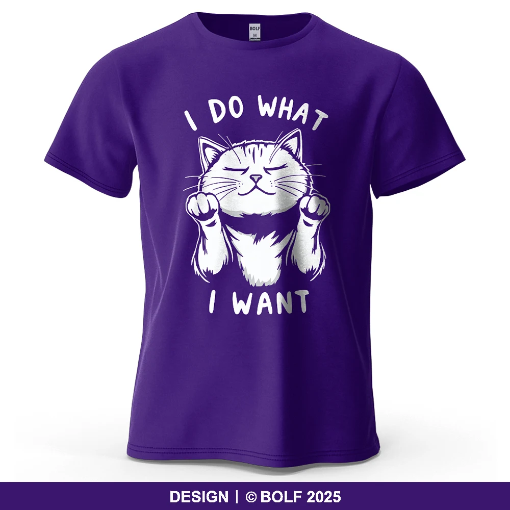 

Cat Humorous Printed Men's T-Shirt 100% Cotton Oversized Graphic Tees for Women Tops Tees Casual Streetwear