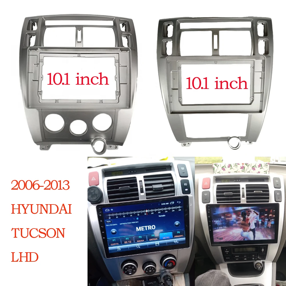 RSNAVI 2 Din Car DVD Frame Audio Fitting Adaptor Dash Trim Kits Facia Panel 10.1