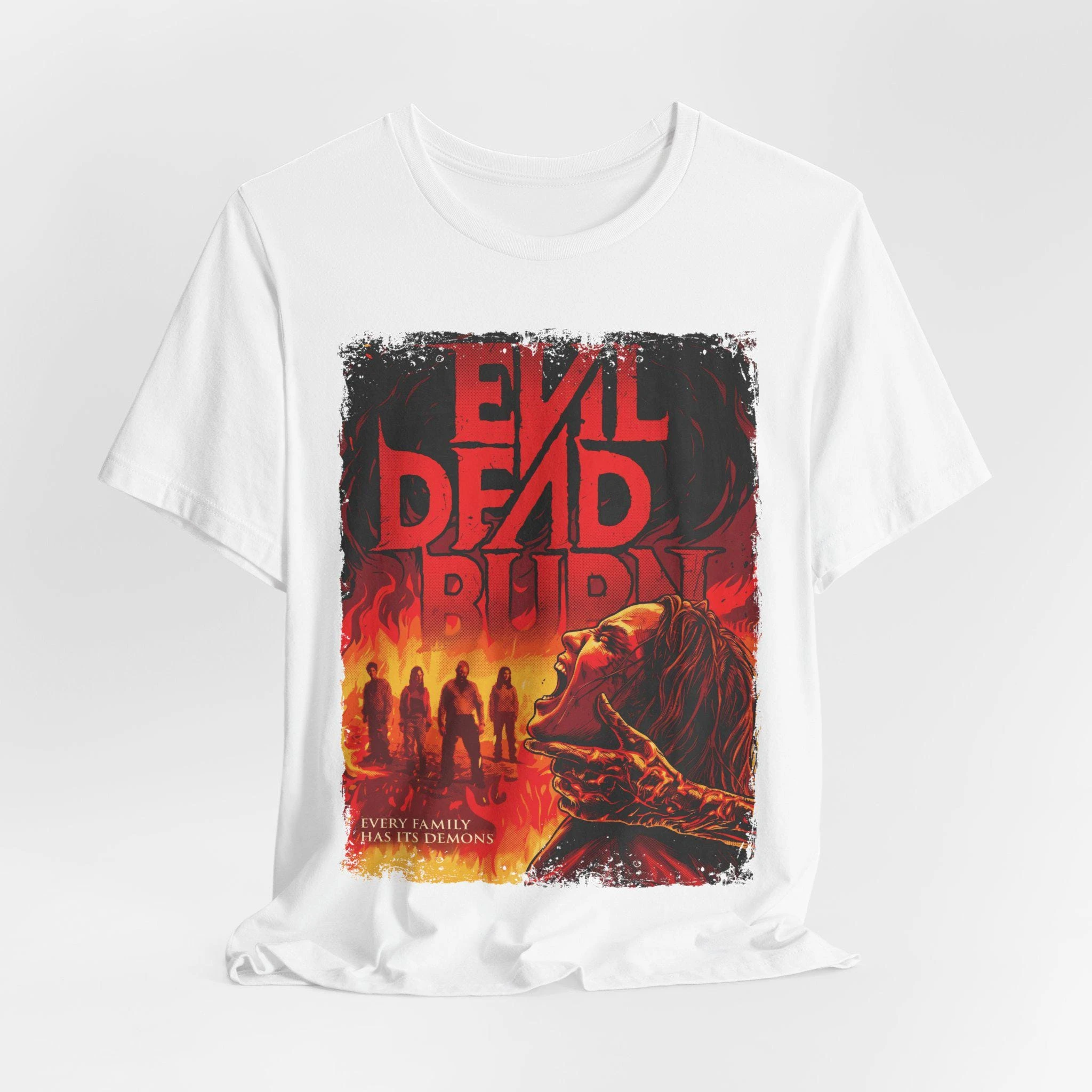 New Movie Evil Dead Burn Printed Vintage 2026 Summer Tshirt 100%Cotton Men's Women's Y2k T-shirt Oversized Popular Tee Fan Gifts