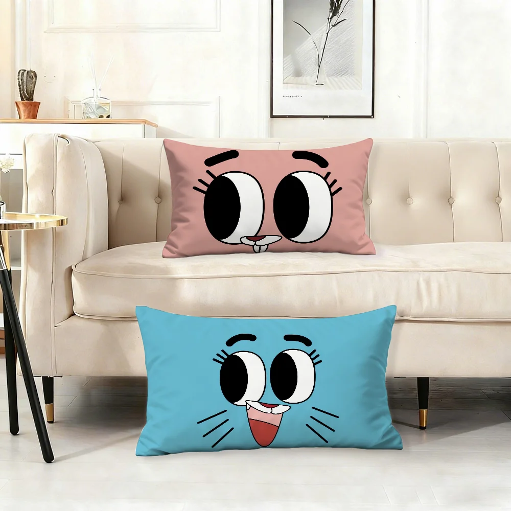 Animation A-Amazing W-World G-Gumball Pillow Case Cover Suitable For Sofa Car Cushion Rectangular Back Cushion