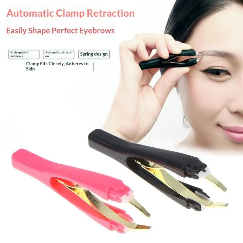 Retratable Face Hair Beard Removal Eyebrow Tweezer Automatic Stainless Steel Anti Rust Beauty Hair Puller Makeup Tool