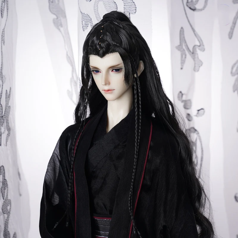 

1/3 Scale BJD Wigs Ancient Costume Hanfu Vintage Long Hair Styling Samurai Wig For SD13 SSDF ID72 Uncle Doll Accessories A1411