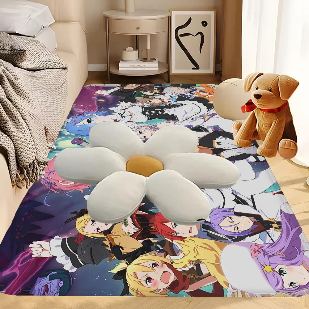 ري زيرو أنيمي غرفة الحصير الرجعية متعددة الاختيارات غرفة المعيشة المطبخ البساط عدم الانزلاق ترحيب البساط #6