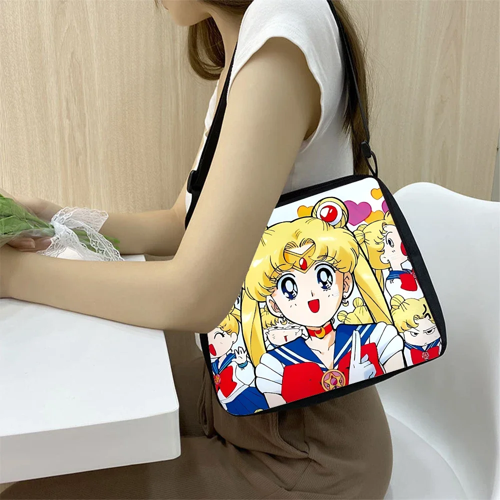 Sailor Moon Y2K Shoulder Bag Kawaii Cartoon Anime Women\'s Storage Bag Underarm Bags Fashion Accessories Shopping Travel Tote Bag