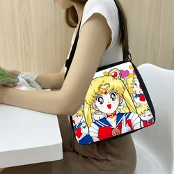 Sailor Moon Y2K Shoulder Bag Kawaii Cartoon Anime Women's Storage Bag Underarm Bags Fashion Accessories Shopping Travel Tote Bag