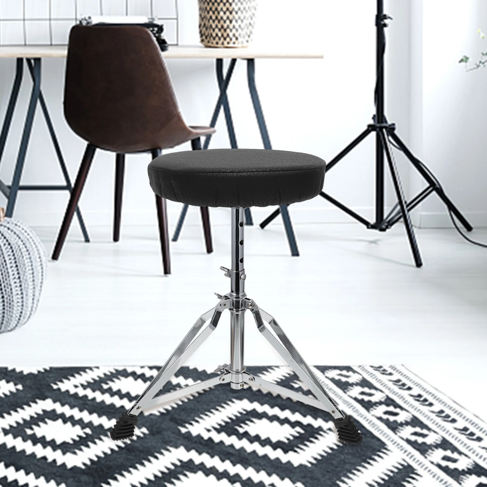 

NOLITOY Round Stool Cover Elastic Thick Chair Cover for Home Bar Shop Black Diameter Seat Living Room Decor