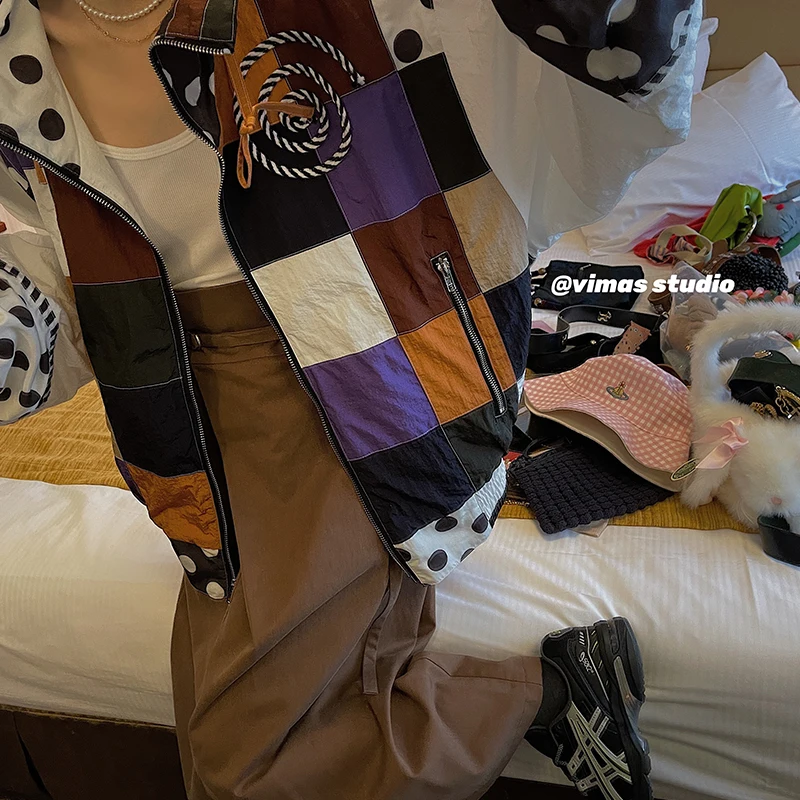 

VIMAS High Waist Silk Cotton f Skirt Structure Design Illusion Tall Conceal Meat High Waist Skirt Women's Commute