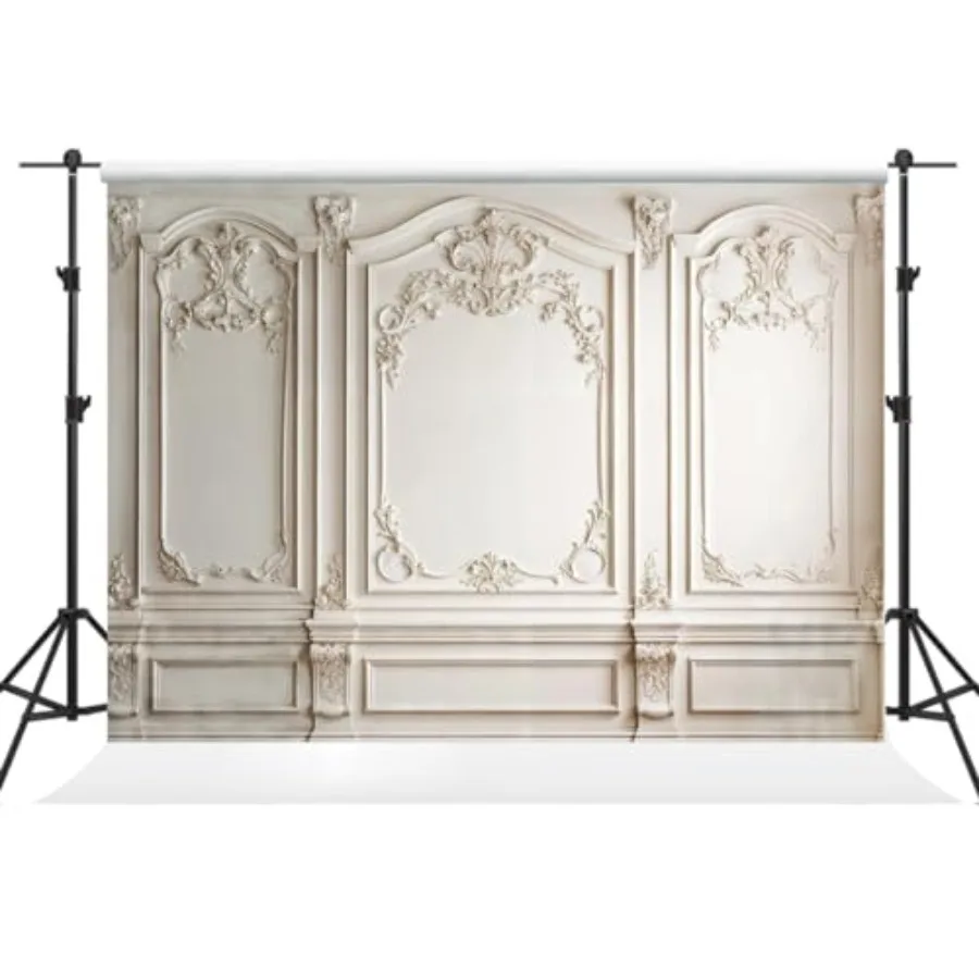 

8×8ft Retro Indoor Backdrop Photography European Style Gypsum Pattern Background Classic Portrait Background Photography S