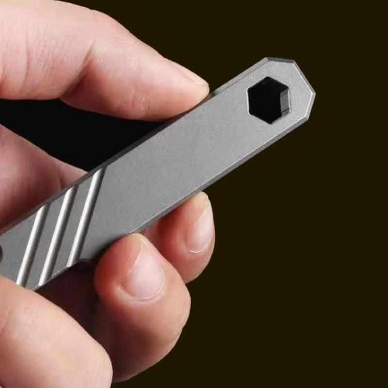 Titaniumlegering Koevoeten Flesopener Inbussleutel Outdoor Survival Tools