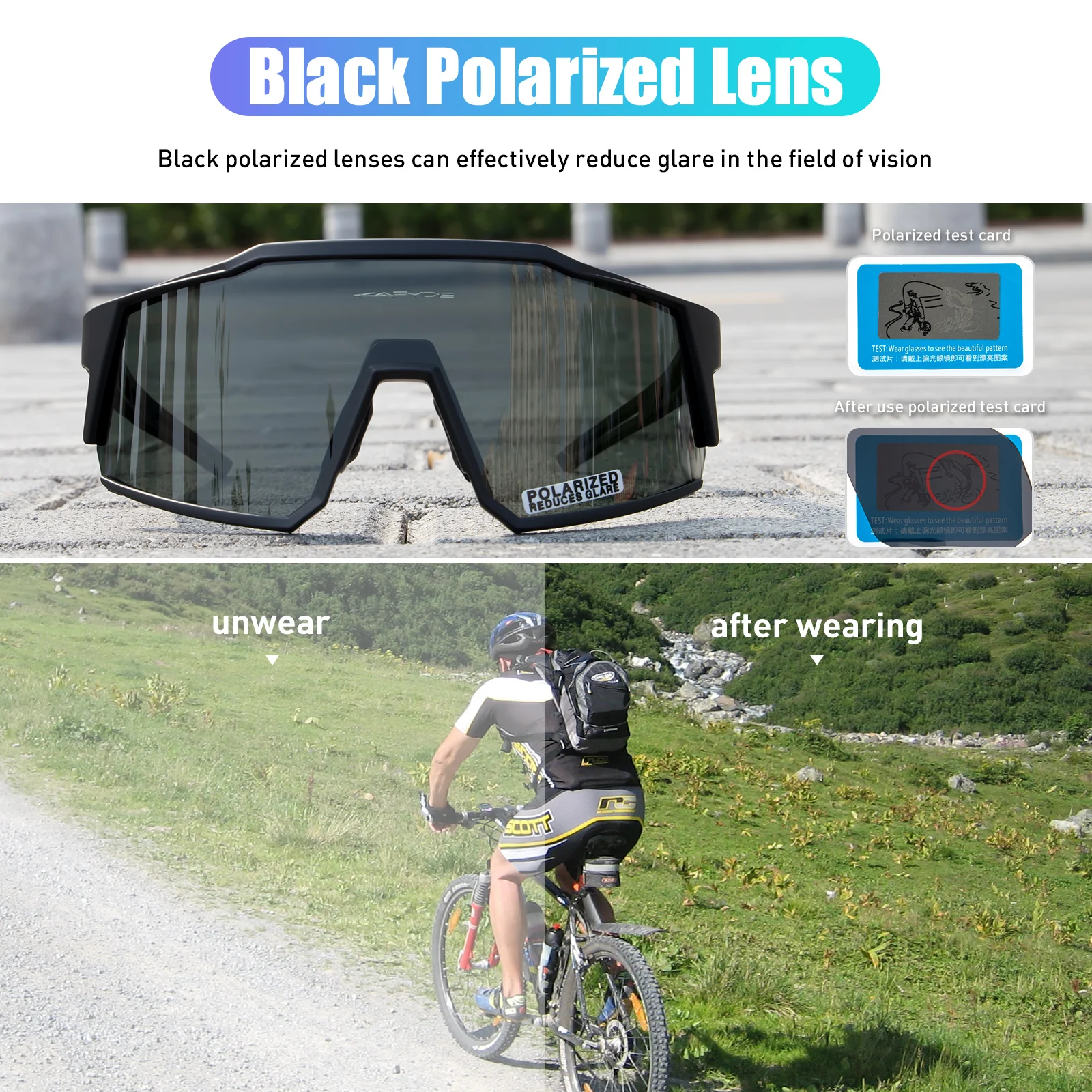 Kapvoe Sports Driving bike Cycling Glasses running climbing Sunglasses Outdoor for Men Woman Bicycle Cycling UV400 Goggles hot