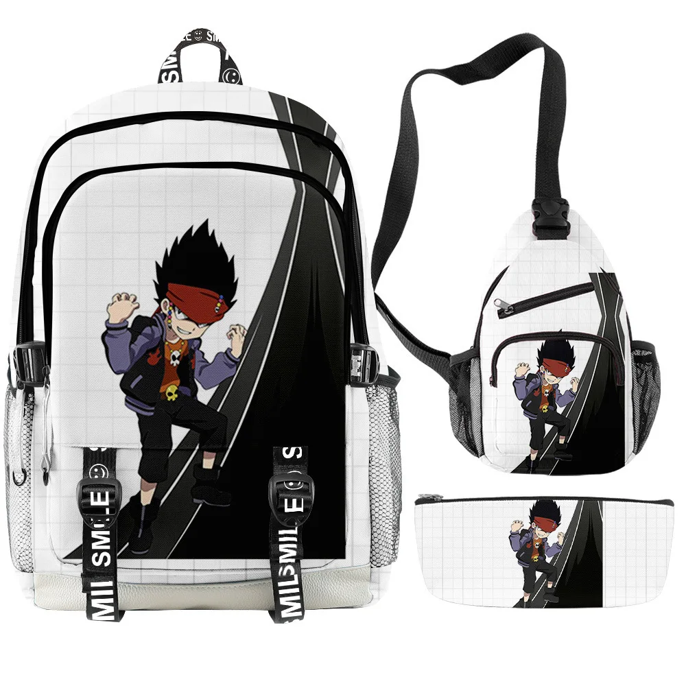 Popular Beyblade Burst Evolution 3D Print 3pcs/Set Student School Bags multifunction Travel Backpack Chest Bag Pencil Case