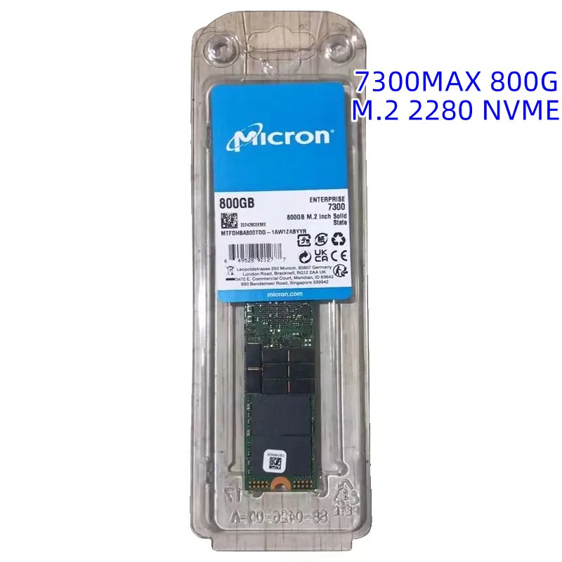 Original For Micron 7300MAX 800G 400G M.2 2280 NVME Enterprise Solid State Drive SSD