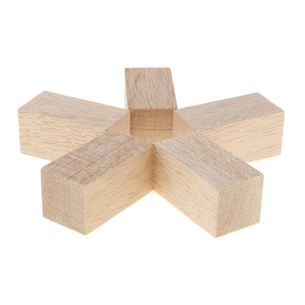 قالب خشب البلسا غير المكتمل، عصا النمذجة الطبيعية، لوازم الخشب، لعبة خشبية لأنشطة صياغة الأطفال