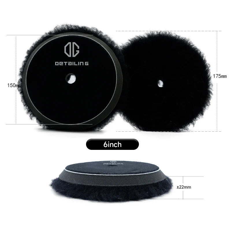DETAILING Auto Polieren Pad Wolle Polieren Pads Wachsen Polieren Disc Reinigung Kratzer Entfernung Werkzeug 3/5/6 Zoll Selbst-Kleber – Detail 5