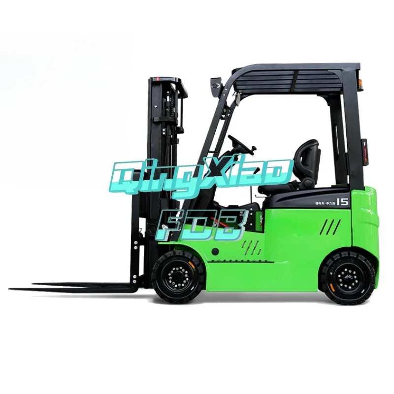 2.5 Ton 4 Wheel Electric Ride on Hydraulic Forklift Lithium Battery Driven Warehouse Cargo Lifting Loading All Terrain Operation