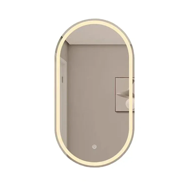 

Зеркало для ванной комнаты овальное без запотевания, современное, умное, с подсветкой, длинное, роскошное, настенное, аксессуары для ванной комнаты