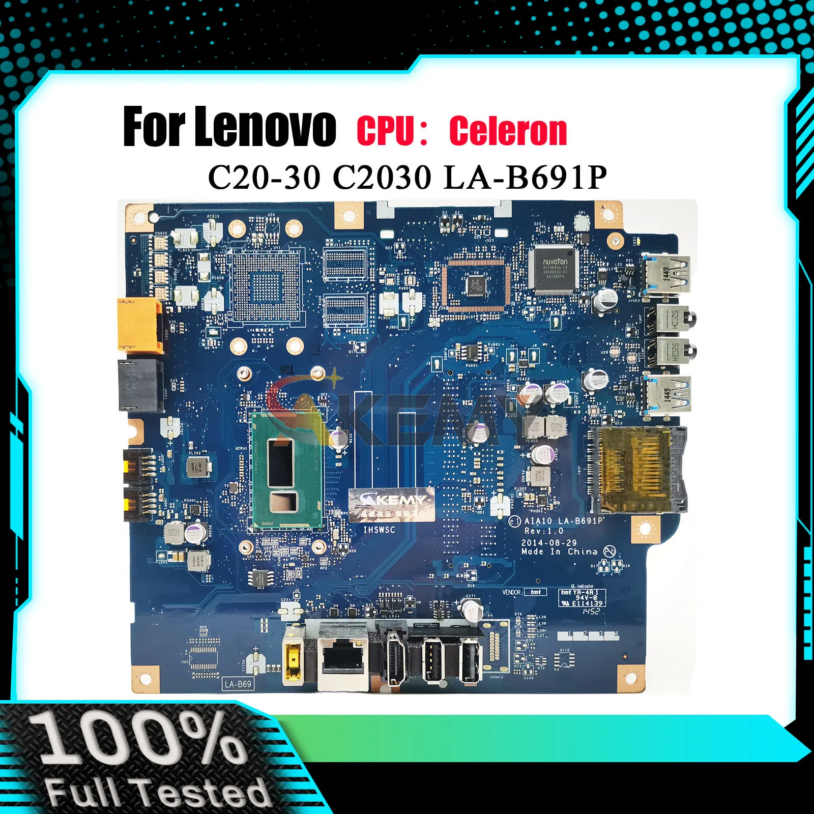 

Материнская плата LA-B691P для Lenovo C20-30 AIO с процессором 3558U, 100% полностью протестирована