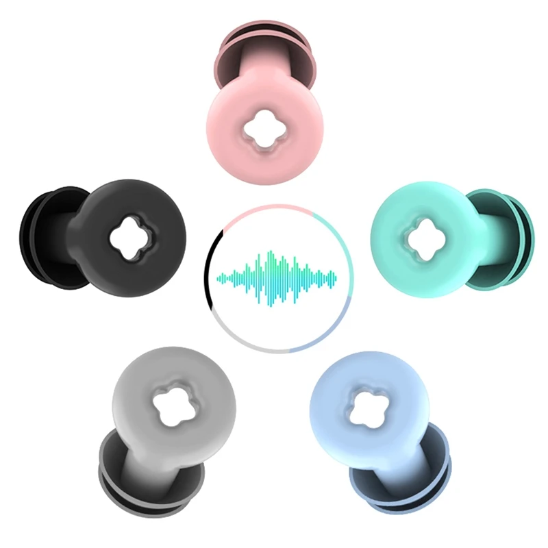 Soft Ear Plugs For Noise Reduction Waterproof Silicone Ear Plug For Sleeping Airplanes Noise Sensitivity Durable Gray