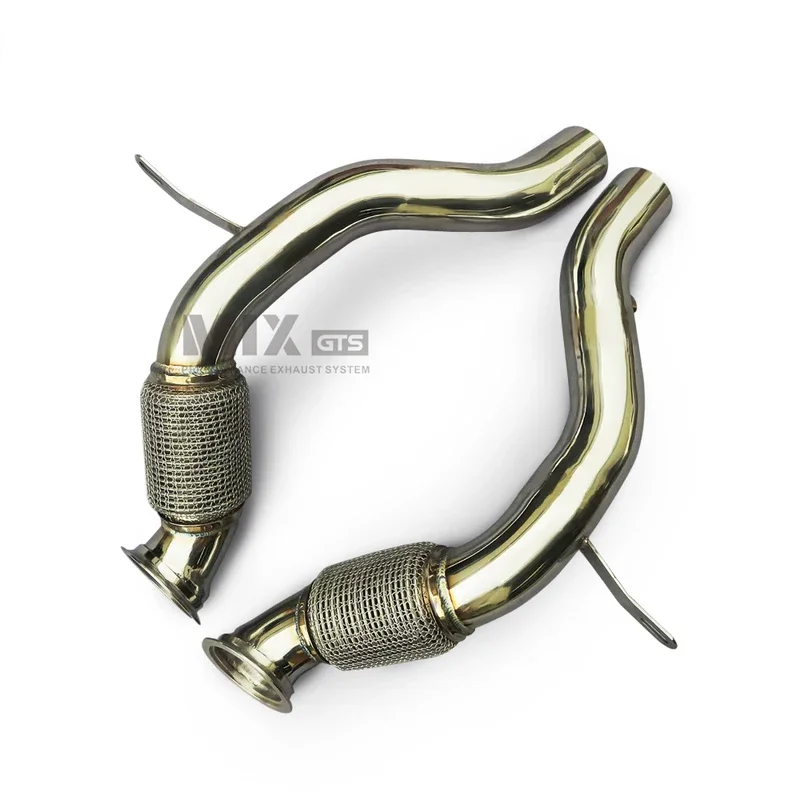 High Performance Exhaust Downpipe Catalyzed for Ferrari 488 GTB F142M 3.9T Car Vehicle Engine without Heat Shield Tube System