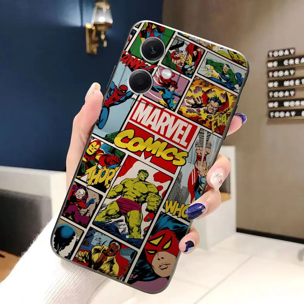 

The Avengers Marvel Logo Cover Phone Case For Redmi Note 14 13 12 12S 11 11T 11S 10 9T 9S 9 8T Pro Silicone Case Funda Shell
