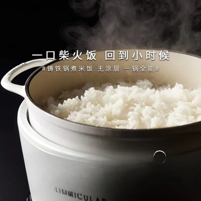 Rice cooker micro-pressure uncoated enamel cast iron inner pot