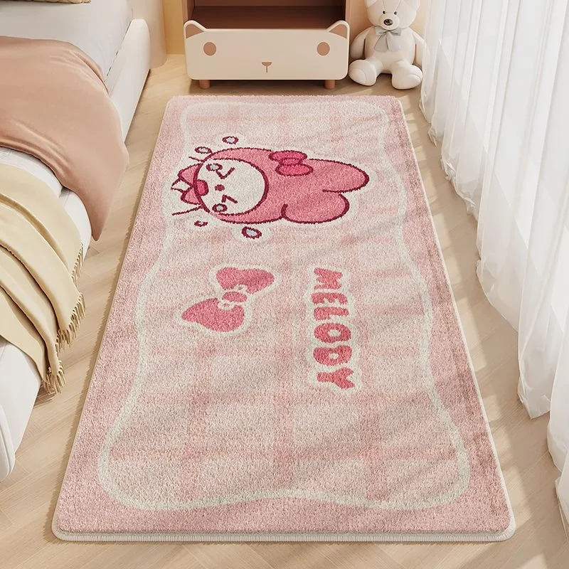 Cartoon cute animal imitation cashmere carpet children's room easy care carpet bedroom bedside blanket Tianjin carpet