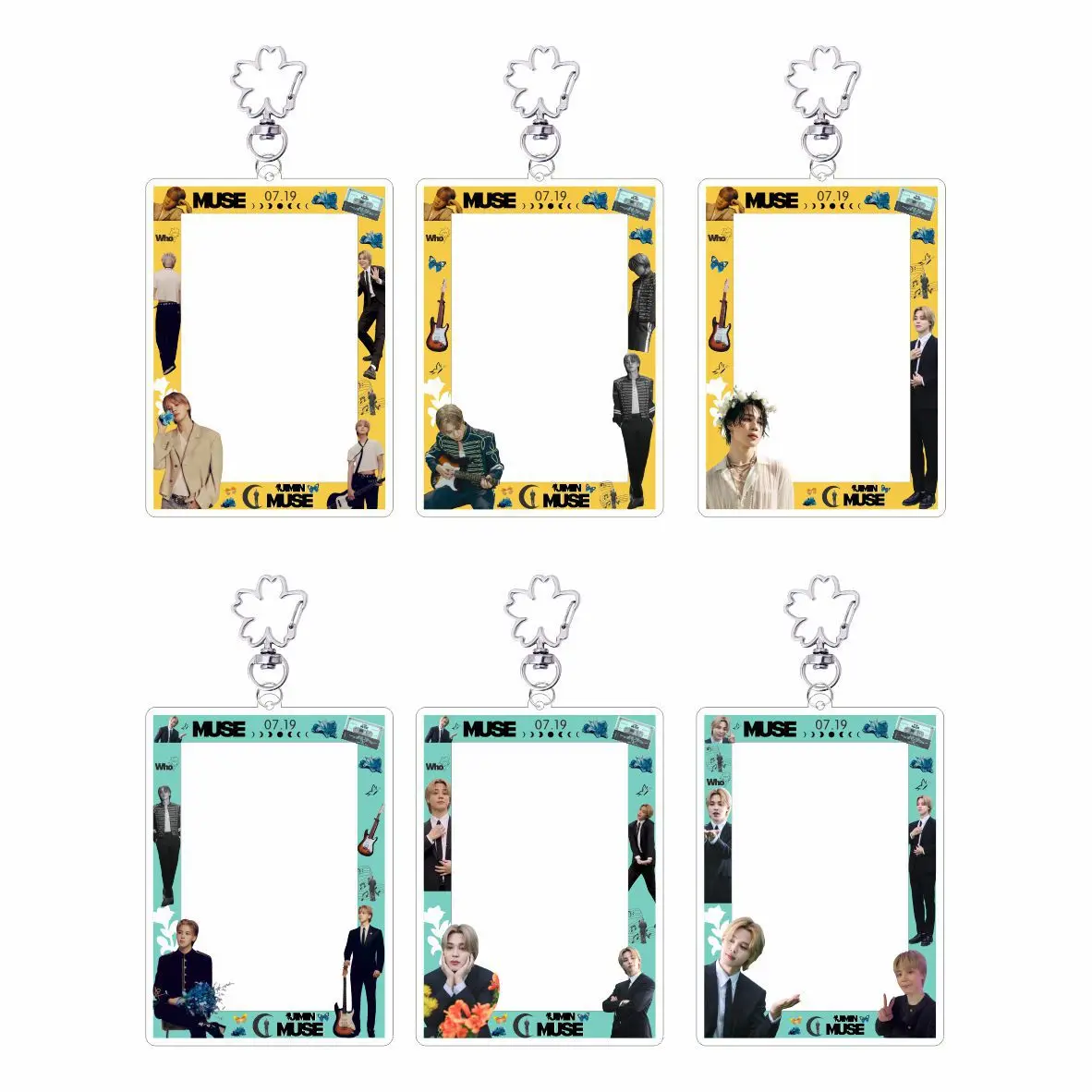 

Acrylic Kpop Photocards Holder Keychain MUSE Key Ring Kpop Accessories Merch Fun Gifts