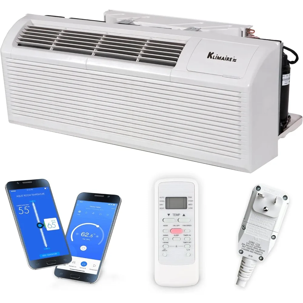 

PTAC 15,000 BTU Air Conditioner Heat Pump R-32 with Remote Control & 3.5 kW Electric Heater -230V