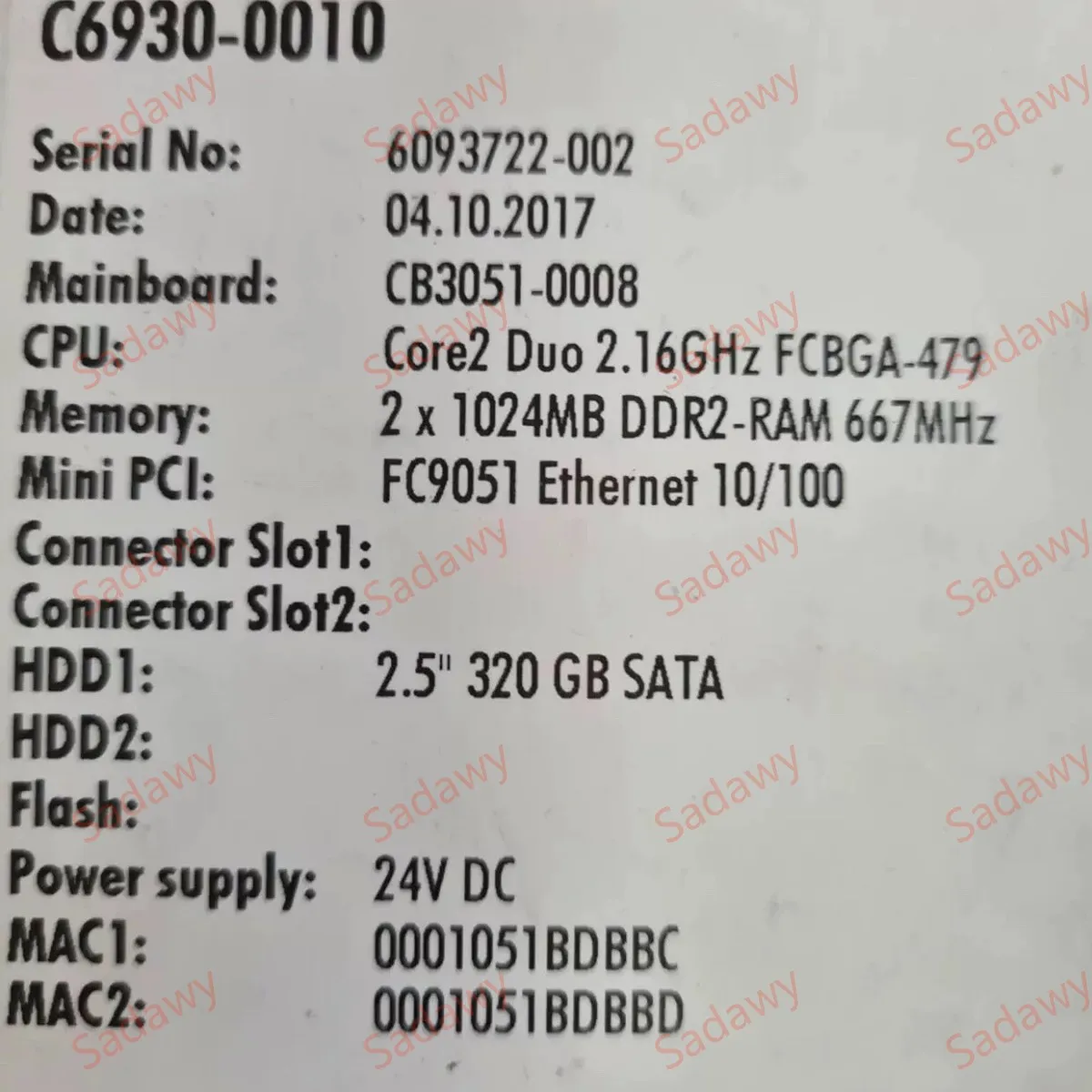 ベックホフオリジナル C6930-0010 コントロールキャビネット産業用 PC