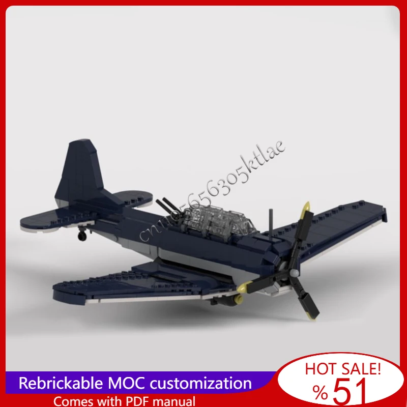 

573 шт. MOC WW2 Dauntless Dive Bomber модель строительные блоки DIY набор креативная сборка игрушки для детей сюрприз подарки на день рождения