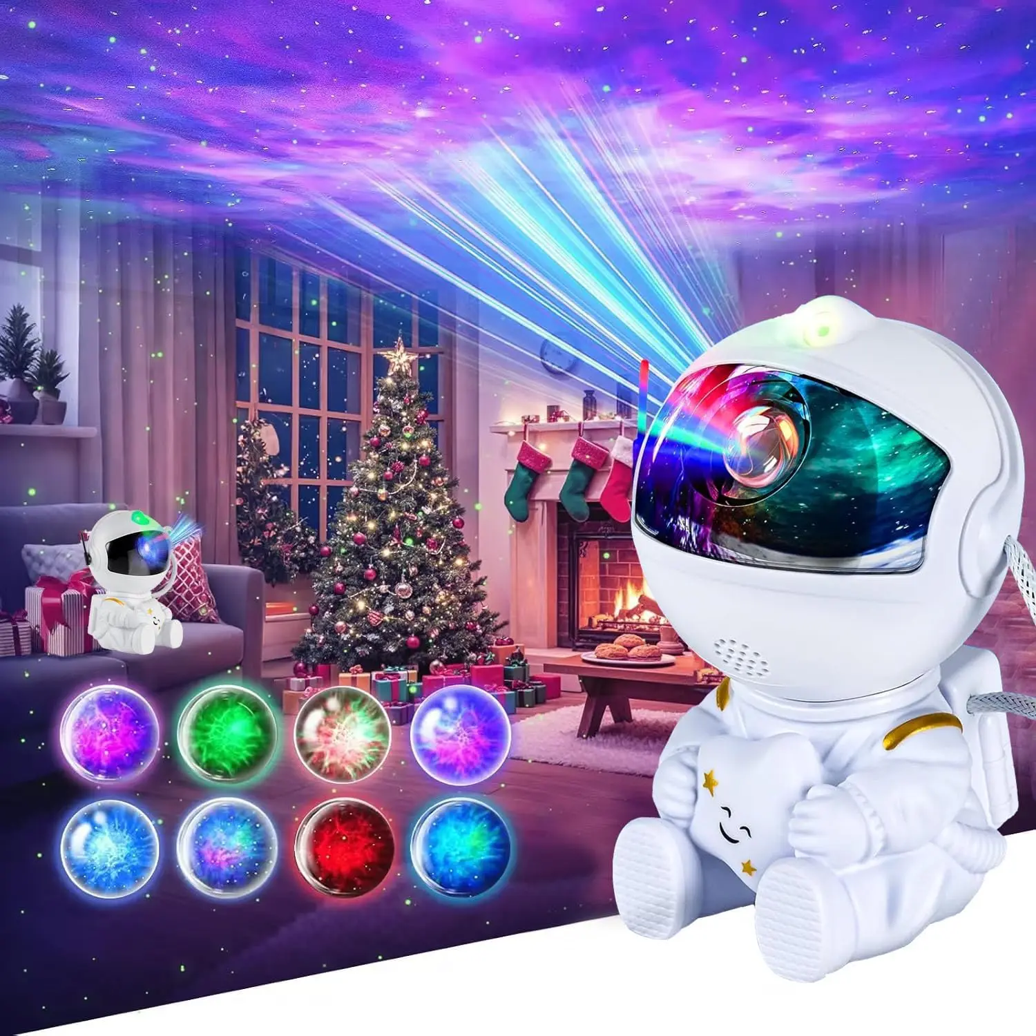 Galaxy Star Projector Night Light Astronaut Space Projector Starry Nebula LED Lamp for Bedroom Home Decorative Children Gift