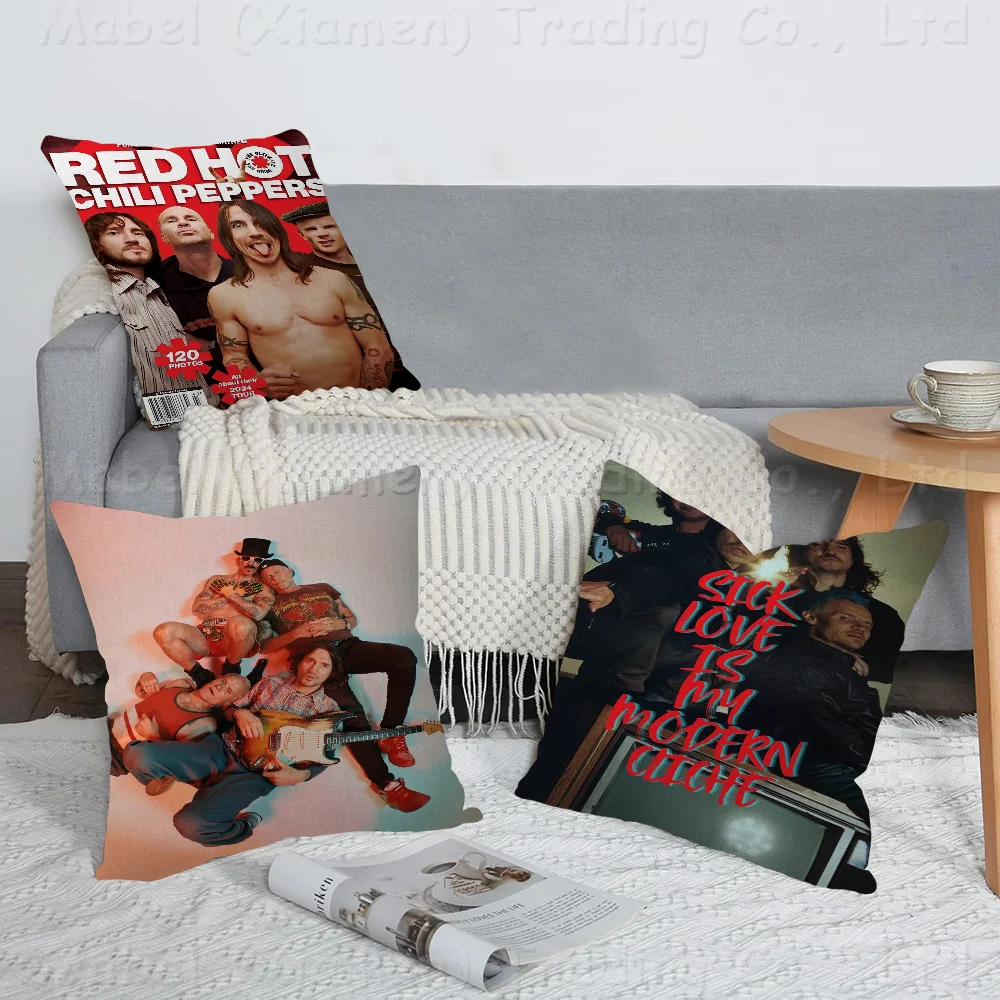 

R-Red Hot-Chili Peppers Pillow Gift Home Office Decoration Bedroom Sofa Car Cushion Cover Case 45x45