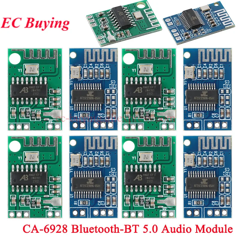 10Pcs/1pc CA-6928 Bluetooth-BT 5.0 Audio Module Mono Digital Power Amplifier Board Receiver 5V 3.3V-6V Strong Signal LED Speaker