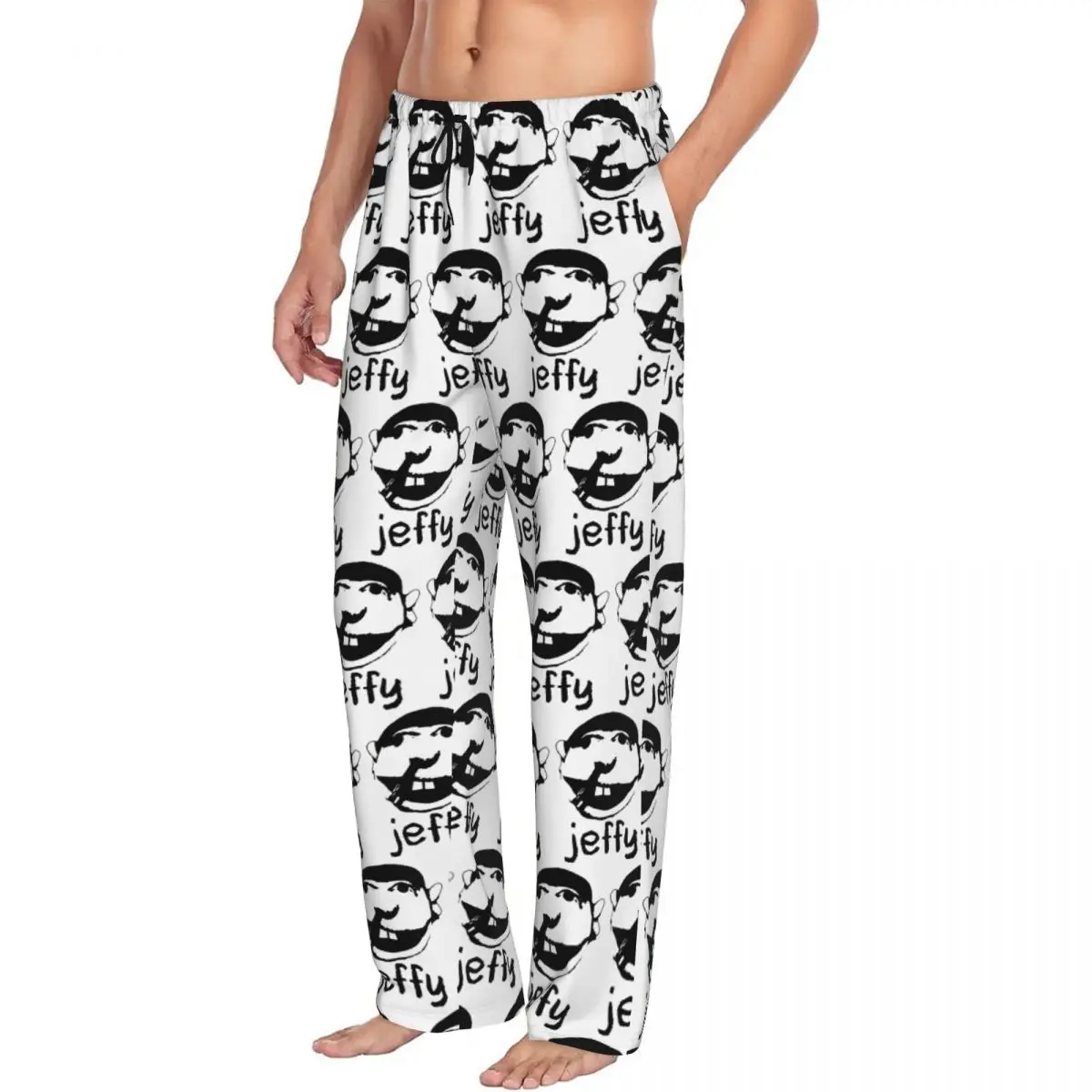 

Мужские пижамные штаны Jeffy Face Sml Rapper на заказ, одежда для сна для сна с карманами