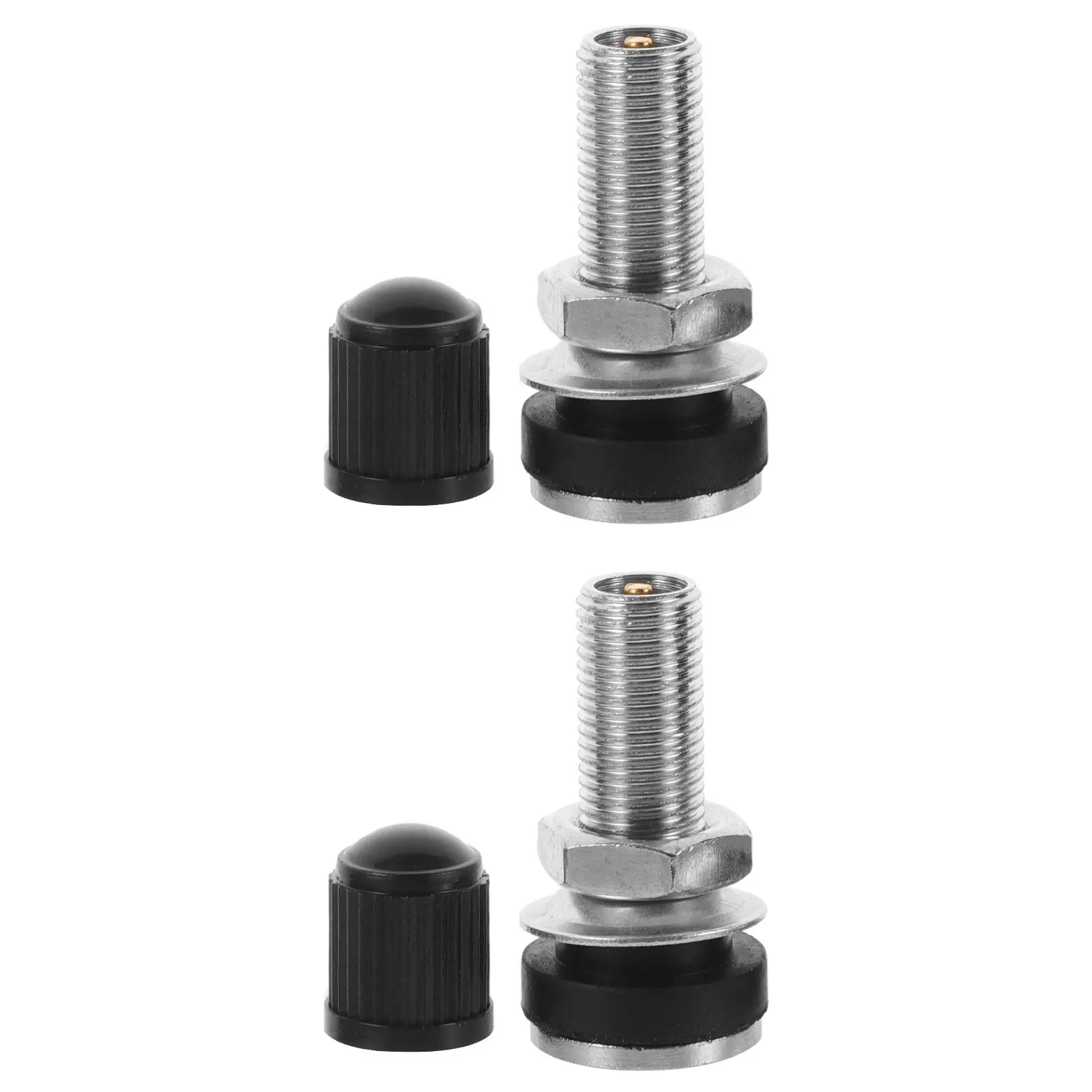 

2Pcs Tubeless Copper Tire Valve Stem Leak-Proof High Temp Resistance for Car Motorcycle Bicycle Valve Stem Replacement