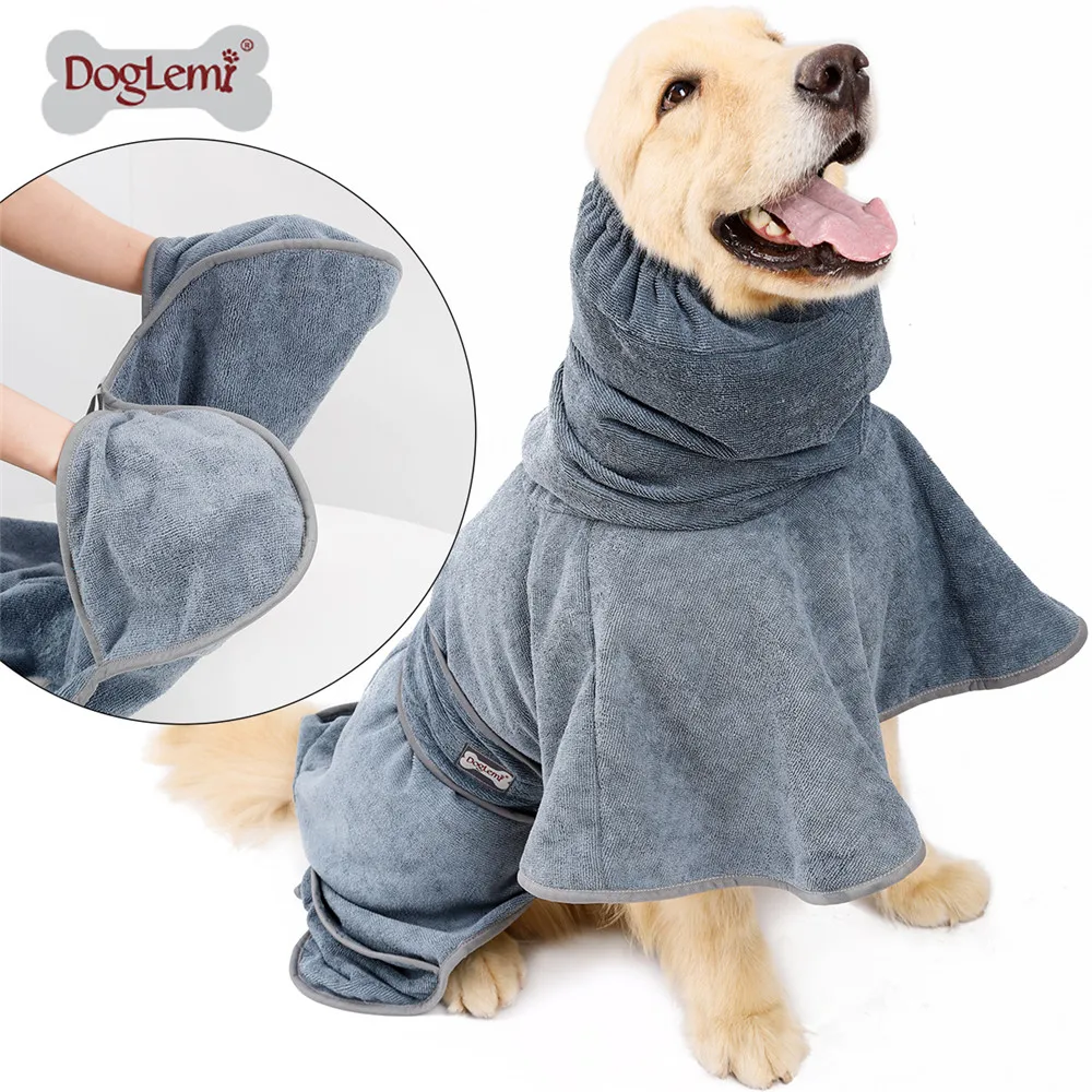 

Pet Drying Coat Clothe Adjustable Pet Towel for Large Medium Small Dogs Cat Microfiber Absorbent Beach Towel Dog Bathrobe Towel