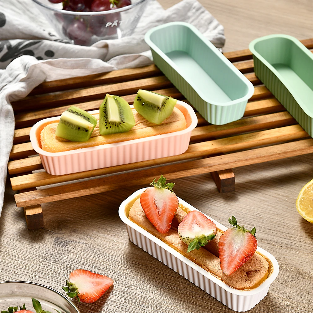 1/4Pcs Mini Rectangular Silicone Pans for Bread Toast Cake Baking Molds Non-Stick Cake Pans Brownie Mould Loaf Pastry Tool