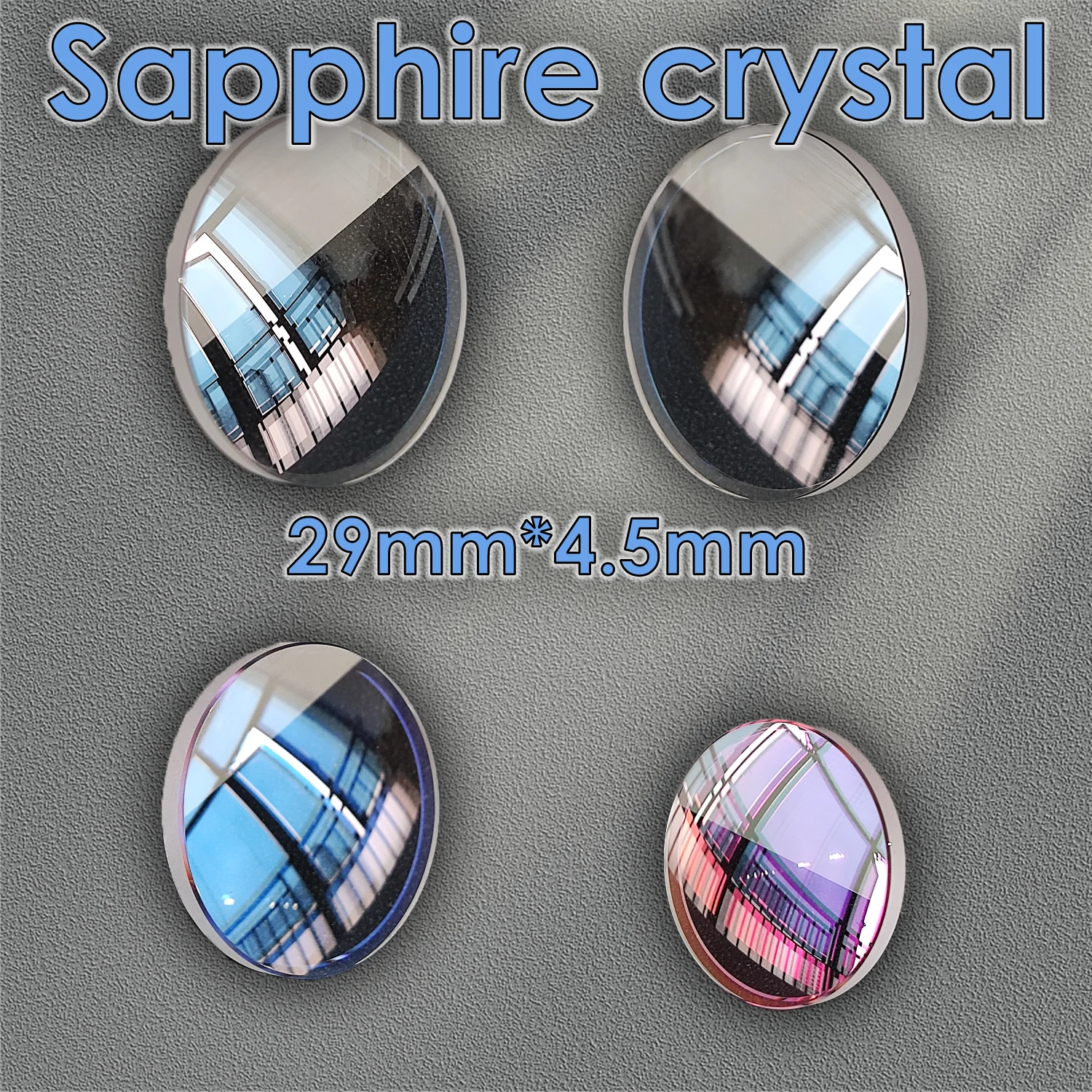 

29 мм * 4,5 мм сапфировое стекло, зеркало для часов, пузырьковая проекция, AR-покрытие, антибликовая пленка, костюм для ремонта, зеркальный аксессуар для часов