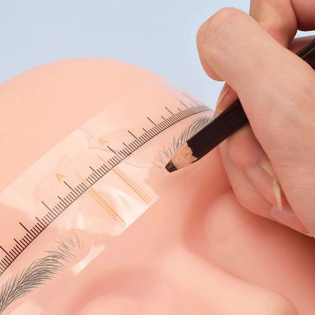 10 قطعة حاكم الحاجب قالب استنسل بلاستيكي دليل لتشكيل الحواجب متناظرة لتقوم بها بنفسك أداة تحديد المواقع الحاجب قياس شفاف