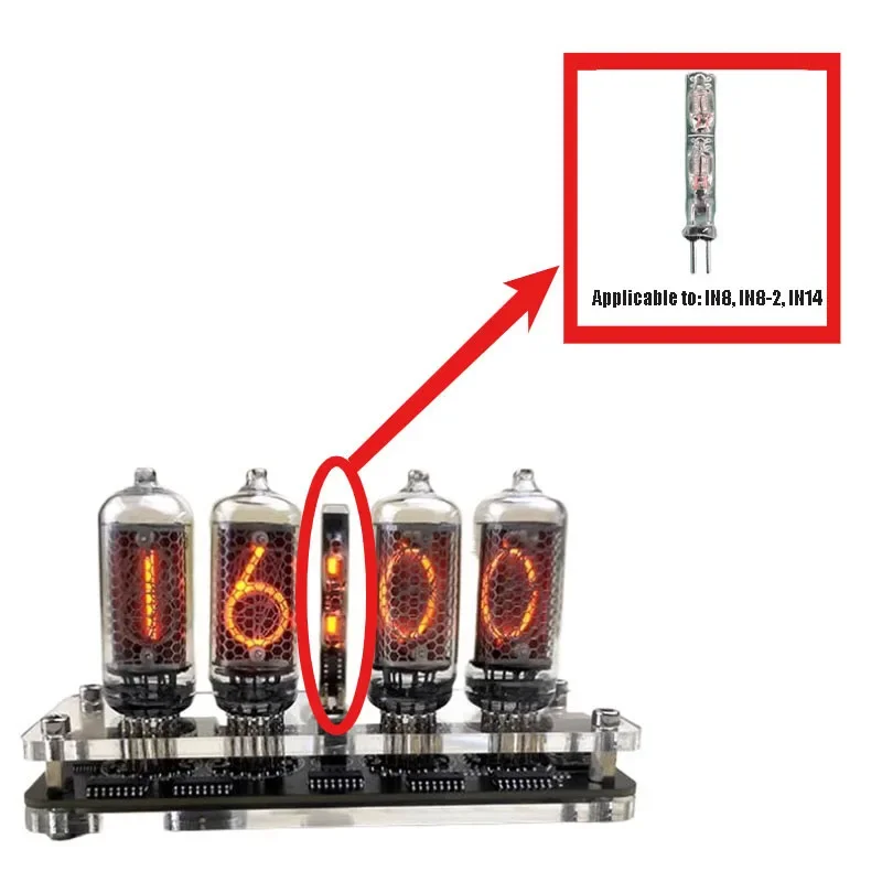Glow Tube Clock Accessories Time Separator Colon Tube Glow Tube Colon Maintenance Electron Desktop Numbers Clock Part