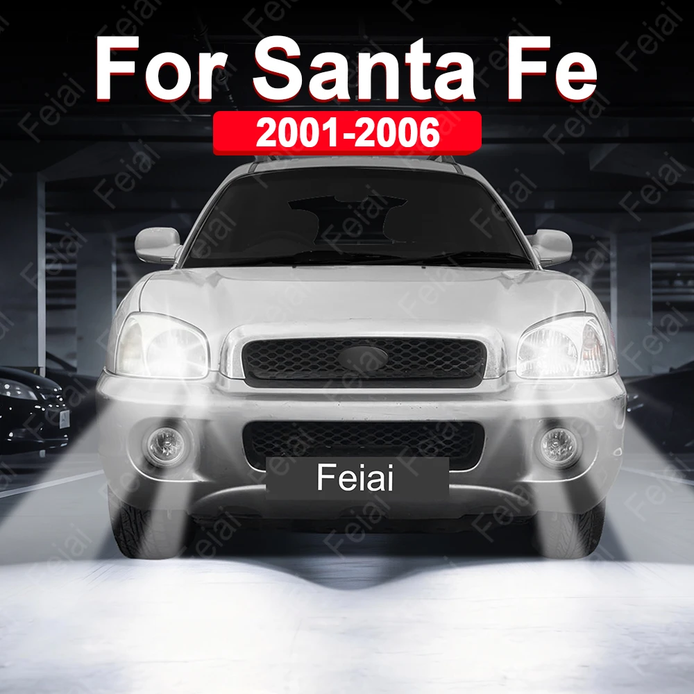 LED Headlight Bulbs For Hyundai Santa Fe SM Accessories 2000 2001 2002 2003 2004 2005 2006 Santa Fe Headlights LED Auto Headlamp