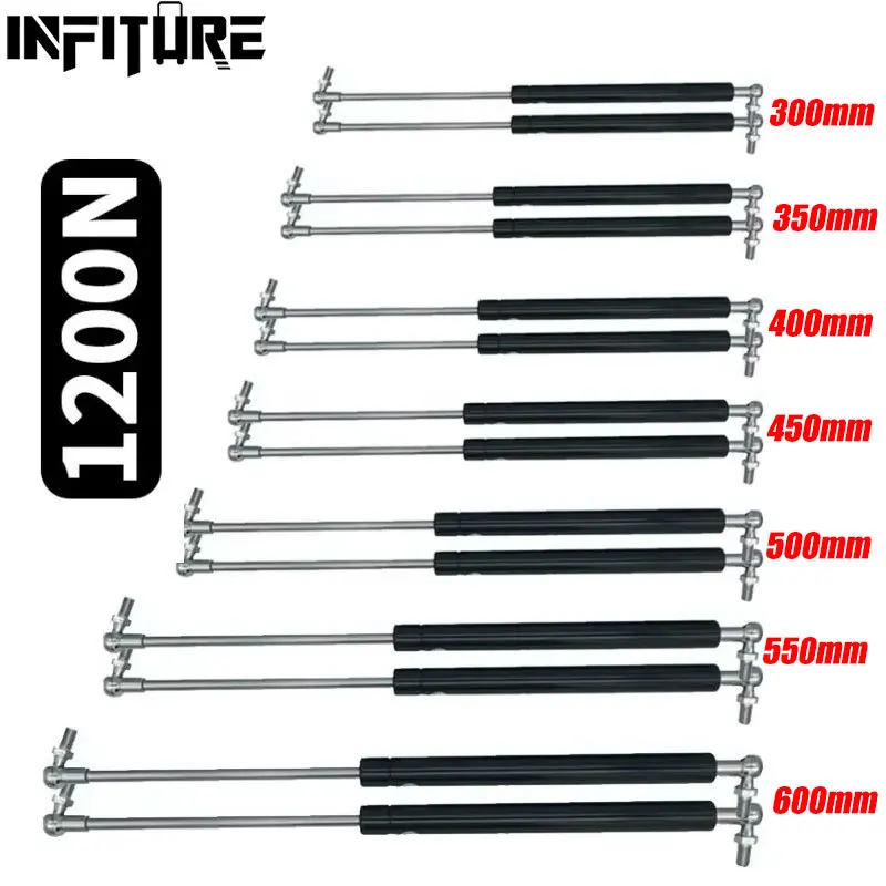 

2x 30/35/40/45/50/55/60cm Gas Strut Bars Lift Supports 1200N Gas Spring for Tool Box RV Bed Car Caravans Door Windows Boat Bus