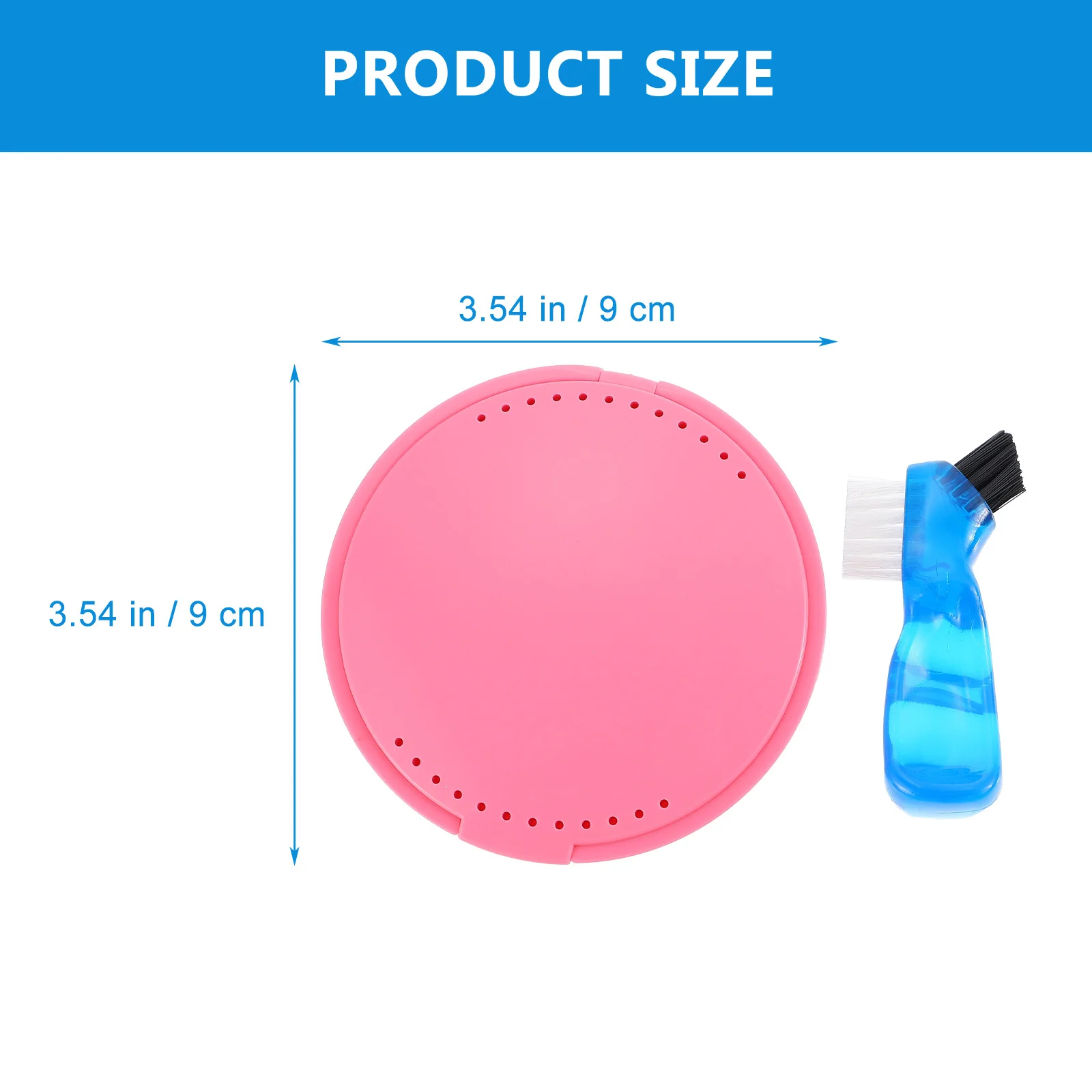 1Set Orthodontic Denture Holder Portable Mouth Guard Box Plastic False Tooth Case Cleaning Brush Durable Care Tool