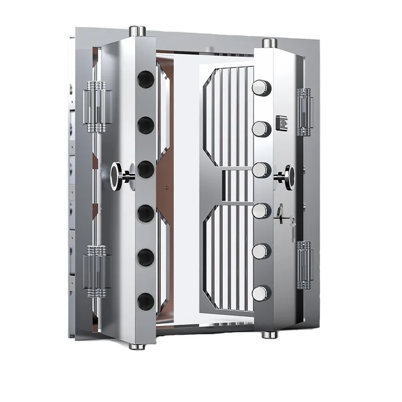 Carbon steel stainless steel vault door fingerprint password lock, intelligent protective vault door