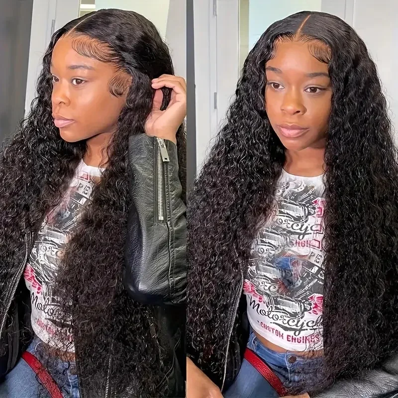 موجة المياه خصلات الشعر المستعار الإنسان 13 × 4 200 الكثافة الباروكات للنساء 1B 5 × 5 الدانتيل الشفاف الجبهة الباروكات شعر الإنسان