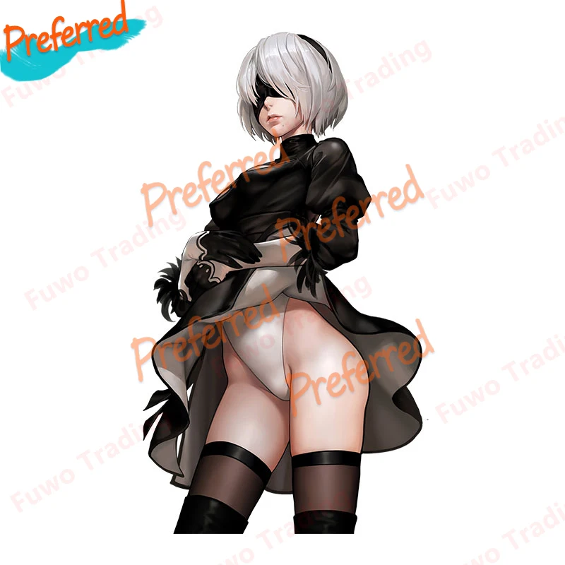 Sexy Anime Girl NieR Automata 2B Render Sticker Decal for Your All Cars Racing Laptop Locomotive Trunk Toolbox Window Bumper